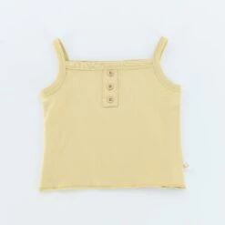 Organic Button Tank - Green Tea